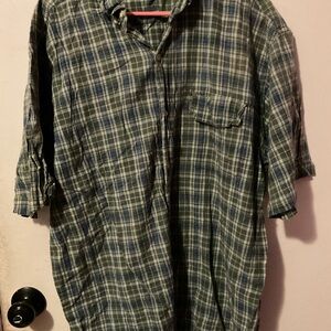 Rue 21 Men's Green Plaid Shirt size XL